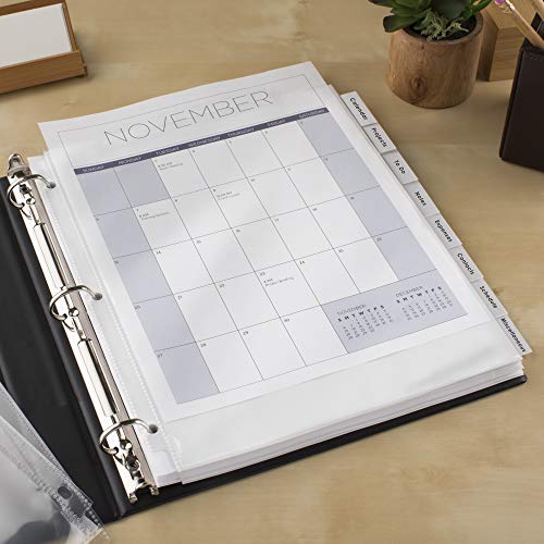 Avery Big Tab Extra-Wide Insertable Clear Tab Dividers for 3 Ring Binders, 8-Tab Set, White, 6 Sets (11254) - color: White, size: 8 tab, style: 6 Sets
