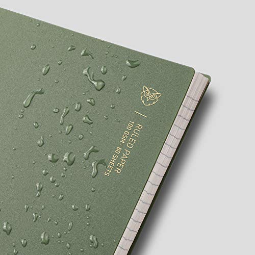 EMSHOI Lined Spiral Journal Notebook, 3 Pack, 480 Pages, B5 (7.4" x 10") | College Ruled, 100 GSM Thick Paper, Flexible Plastic Cover, for School, Student, Writing, Journaling, Work, Women & Men - color: Brown Blue Green, style: B5-Ruled
