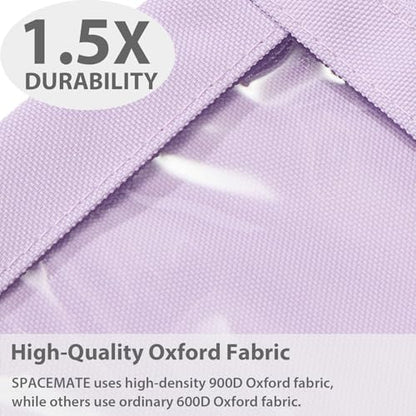 SPACEMATE Binder Pencil Pouch Case Box Bag for 3 Ring Binder School Supplies Girls Boys Kids, Clear Preppy Stuff Large Aesthetic Pen Organizer, Back to College Stationary, 1 Pack, Light Purple - color: Light Purple