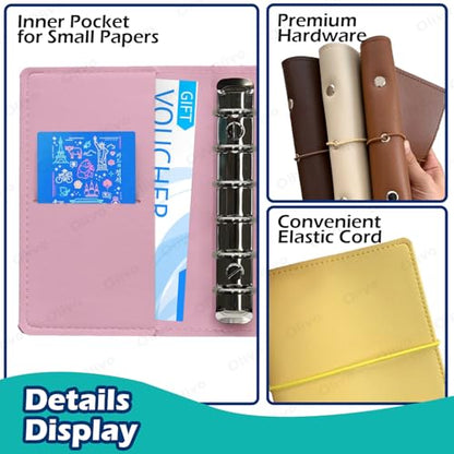 3x5 Lined Index Cards with Ring Binder Holder and Dividers, 100 Note Cards, Blue - color: Blue