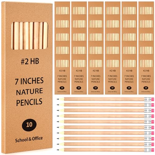 Geyoga 30 Packs of 300 Count #2 Pre Sharpened Pencils Bulk Woodcased for Classroom #2 HB Triangle Shape Pencils with Top Erasers for Teacher Office Back to School Supply(Wood Color) - color: Wood Color
