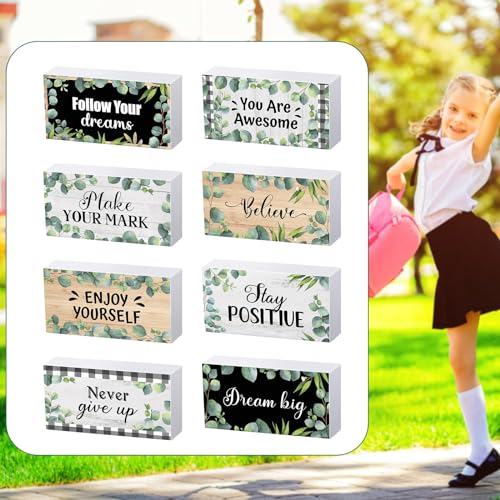 Dunzoom 100 Pcs Back to School Inspirational Pencil Erasers Bulk for Kids Fun Motivational Eraser School Office Supplies for Students Classroom Office Teacher Artists(Eucalyptus Leaf) - style: Eucalyptus Leaf