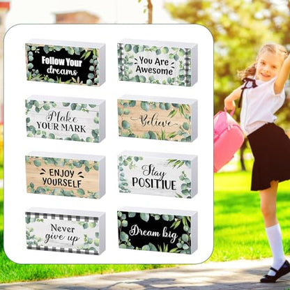 Dunzoom 100 Pcs Back to School Inspirational Pencil Erasers Bulk for Kids Fun Motivational Eraser School Office Supplies for Students Classroom Office Teacher Artists(Eucalyptus Leaf) - style: Eucalyptus Leaf