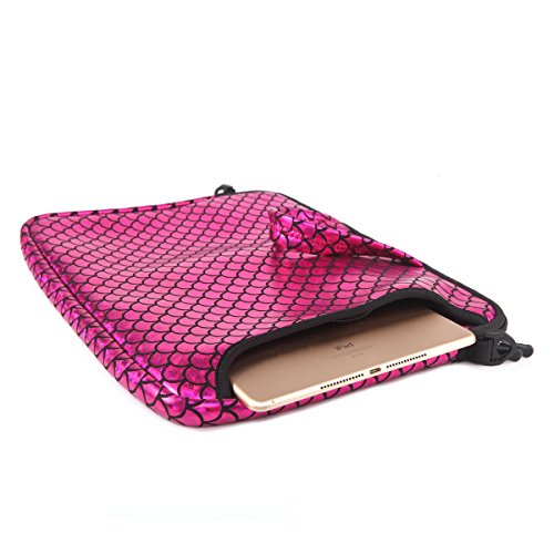 15.6-Inch Laptop Shoulder Carrying Bag Case Sleeve For 14" 15" 15.6 inch Macbook/Notebook/Ultrabook/Chromebook, Mermaid Scale - color: Purple