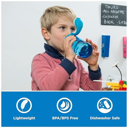 Nalgene Kids' 12 oz On The Fly Lock-Top Water Bottle, Glow Green - color: Glow Green, size: 12 Ounces