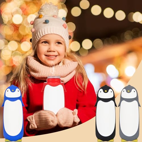 Penguin Insulated Water Bottle - Stainless Steel Vacuum Double Walled Bottle Flask Travel Mug for Kids, Students, 9.6oz, Red - color: Red