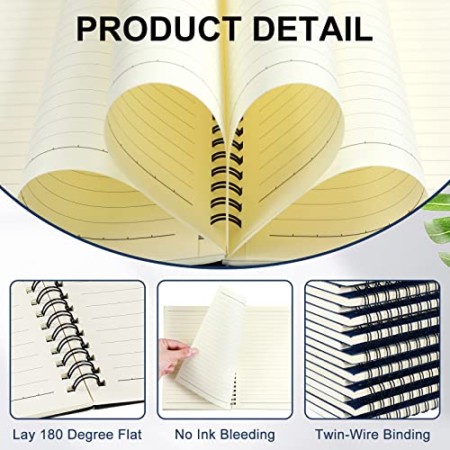 Yahenda 18 Pcs Spiral Notebooks Bulk, A5 8.3 x 5.5 Inch College Ruled Lined Notebooks, 100 Pages Soft Cover Journals for Students Classroom Office Back to School Supplies (Deep Blue) - color: Dark Blue