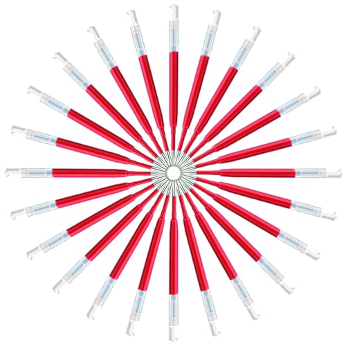 DunBong G2 Gel Ink Pen Refills, for Retractable Gel Pens, 0.5mm Fine Point, Pack of 5 (Red) - color: Red