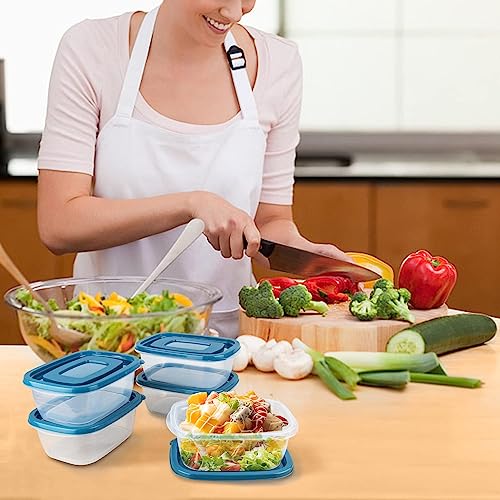 5PCS Small Food Storage Containers,Freezer Microwave safe,Food Container Sets,BPA Free Plastic Meal Prep Containers & Kitchen Set,Lunch Containers,use for School,Work and Travel,0.53 Quarts Per Box - color: 5PCS (500ML Container Set)