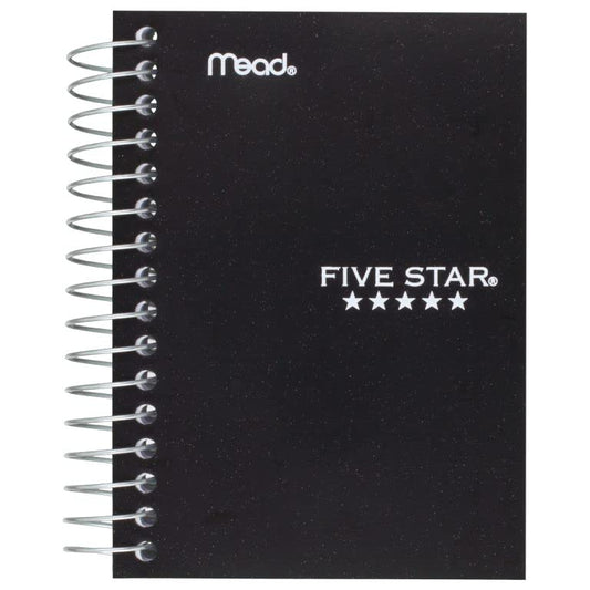 Five Star Spiral Notebook, Fat Lil' Pocket Notebook, College Ruled Paper, 200 Sheets, 5-1/2" x 3-1/2", Assorted Colors, Color Will Vary, 1 Count (45388)