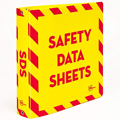 Avery UltraDuty SDS Binder with Chain, 1.5 Inch Slant Rings, Yellow/Red 3 Ring Binder (77711) - size: 1.5", style: Ultra-Duty