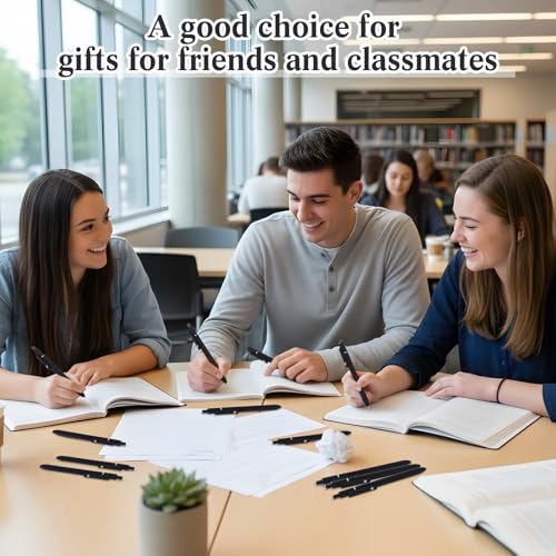 Epakh Gel Pens, 10 Pcs 0.5mm Quick Dry Black Ink Fine Point Smooth Writing Pens High End Series Retractable Aesthetic Ballpoint for Office School Supplies Women Men Gifts (Black,Classic) - color: Black, style: Classic