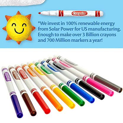 Crayola MARKERS FINE LINE 10 COUNT (Pack of 2) - size: 10 Count (Pack of 2)