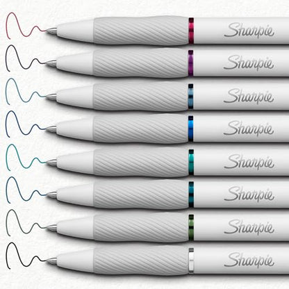 Sharpie S-Gel Pens, Fashion Barrel White Pearl, Medium Point (0.7mm), Bold Ink Colors, 8 Count (Pack of 6) - size: 8 Count (Pack of 6)