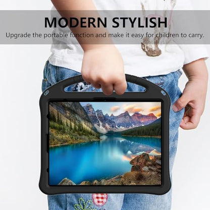 Dteck Kids Case for iPad Air 13" M2 2024, iPad Pro 12.9" (3rd/4th/5th/6th Gen) - Lightweight, Shockproof, EVA Kids-Friendly Handle Stand & Pencil Holder, Black - color: 20 Black