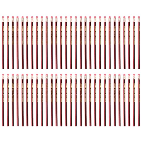 M&G Wooden Hexagon Pencils, 60 Pcs HB Graphite Round Pencils for Classroom Teacher Office Supplies, Red Black