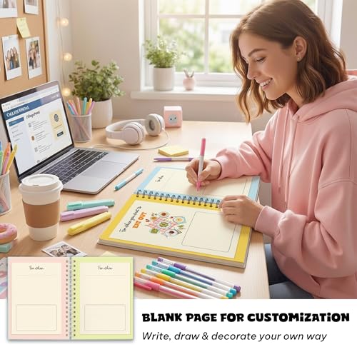 Hangwoous College Survival Gift Card Book, Back to School Gift | 7X5 Inch 24 Pages Card Book For Boys And Girls, Going Away To College Care Package Cash Gifts, Teen Stocking Stuffers - color: White