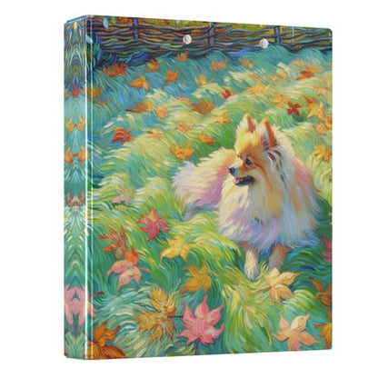 3 Ring Binder with Clipboard, D Rings Holds 200 Sheets, Heavy Duty Binders Folder for School Office, Waterproof PVC Cover with 3 Interior Clear Pockets, Spitz Autumn