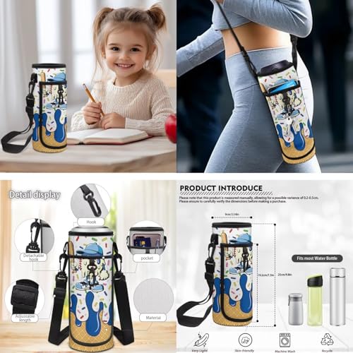 CLOHOMIN Baseball Bookbag and Lunch Box Age 8-10/10-12 Ice Cream School Bags Set Elementary School Bookbag 3rd Grade with Lunch Bag Water Bottle Sleeve 3 in 1 Cute Book Bags for Middle School - color: Baseball Ice Cream