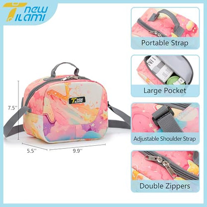 NEW TILAMI Kids Lunch Bag Double Insulated for tilami Rolling Backpack Girls Boys forTravel School Picnic, Lovely Stars - color: Lovely Stars
