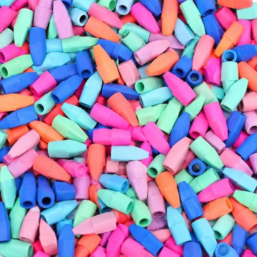 PRALB 1000PCS Pencil Top Eraser Bulk Caps for Pencils,Chisel Shape Erasers Toppers for Party Favors Games Prizes, Pencil Top Erasers Cap for Home School Classroom Office Ocean Color - color: Ocean Afterglow, size: 1000 Pack