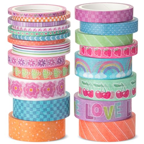 Mr. Pen- Washi Tape Set, 21 Rolls, Assorted Sizes, Pastel Bliss | 5 Yards/Roll, Washi Tape for Scrapbook, Arts, Crafts, Journals and Planners - color: Pastel Bliss, size: 0.1", 0.3", 0.6", 21 Rolls