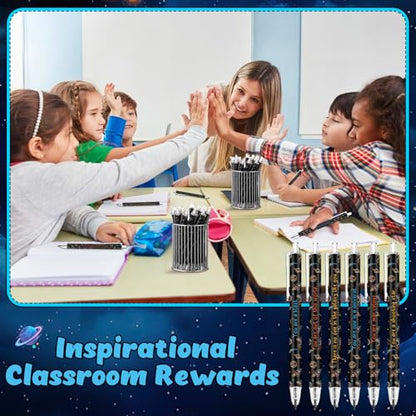Sinload 60 Pcs Mechanical Pencil Bulk, 0.7 mm Cute Motivational Mechanical Pencil for Writing, Sketching, Drawing, Gifts from Teacher Reward Office Supplies Bee Party(Space) - style: Space