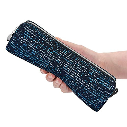 Pencil Case Cool Coding Code Big Capacity Pen Case Pencil Bag Pouch Holder Box for School Office Girls Boys Adult