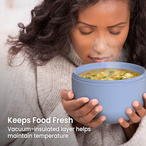 Bentgo Bowl - Insulated Leak-Resistant Bowl with Snack Compartment, Collapsible Utensils and Improved Easy-Grip Design for On-the-Go - Holds Soup, Rice, Cereal & More - BPA-Free, 21.2 oz (Slate) - color: Slate
