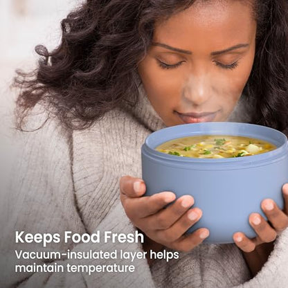Bentgo Bowl - Insulated Leak-Resistant Bowl with Snack Compartment, Collapsible Utensils and Improved Easy-Grip Design for On-the-Go - Holds Soup, Rice, Cereal & More - BPA-Free, 21.2 oz (Slate) - color: Slate