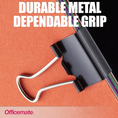Officemate Small Binder Clips, Black, 12 Boxes of 1 Dozen Each (144 Total) (99020) - color: Black, size: Small