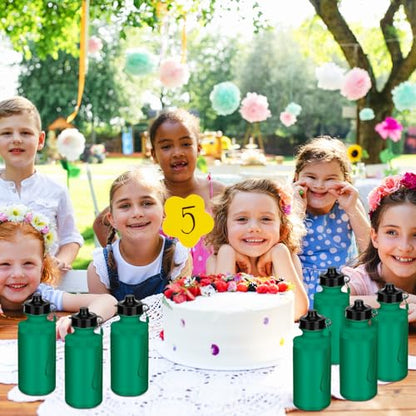 Ziliny 72 Pcs Resuable Water Bottles Bulk for Kids 20 oz Squeeze Sports Plastic Water Bottles with Lanyards Blank DIY Cups for VBS Back School Operation Christmas Summer Camp - color: Green