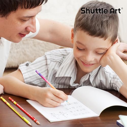 Shuttle Art 다양한 색상의 연필, 180팩 아동용 연필 벌크, 12가지 디자인, #2 HB, 미리 깎은 상 및 인센티브 연필, 어린이 학교 홈 파티 선물, 선물 가방 스터퍼