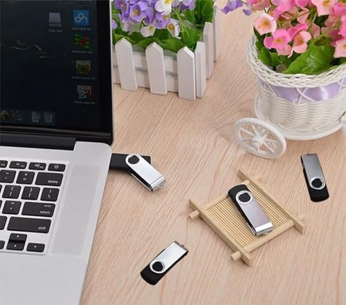 USB Flash Drive 2G 20 Pack Bulk USB 2.0 Flash Drives Thumb Drive Swivel Memory Stick Jump Drive Pen Drive Zip Drive - color: Black