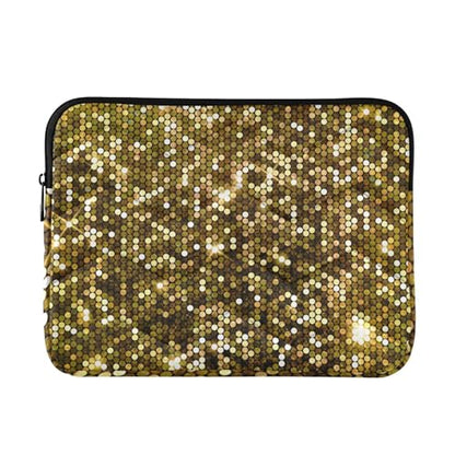 Laptop Sleeve Gold Glitter Computer Carrying Case Notebook Briefcase Tablet Puffy Cover Durable Waterproof PC Bag for 13.3-14" Pro Air Max - color: Multi-006