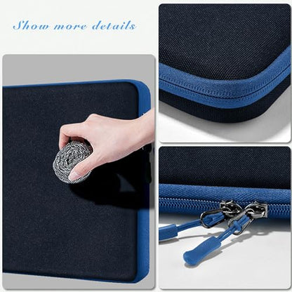 Hseok Laptop Sleeve 15.6 16 inch Case Compatible with MacBook Neo 16, MacBook Pro 16" M5/M4/M3/M2/M1, MacBook Air Pro 15", XPS 16, Most 15" 15.6" 16" Notebooks,Black&Blue - color: B02K03, size: 15.6"