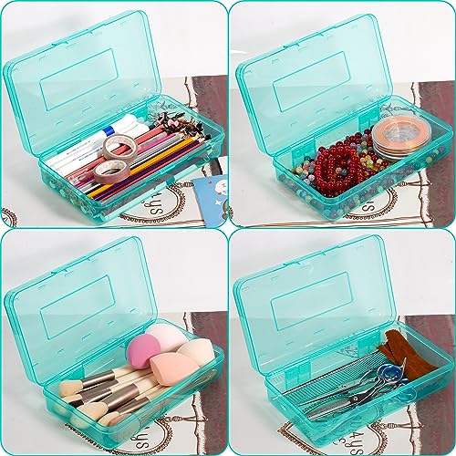 Pencil Box, Large Capacity Pencil Case, Plastic Pencil Boxs for Kids Girls Boys Adults, Hard Crayon Box Storage with Snap-Tight Lid for School Office Supplies Green PB36 - color: Green