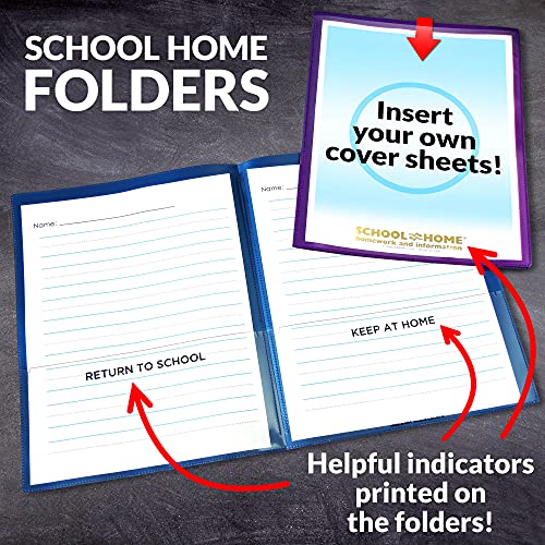 StoreSMART® School/Home Folders - 6-Pack - 6 Colors! - Letter-Size Twin Pocket - Durable, Archival Plastic - Made in U.S.A - SH900PCP6ENG - size: 1 six-pack (6 total)