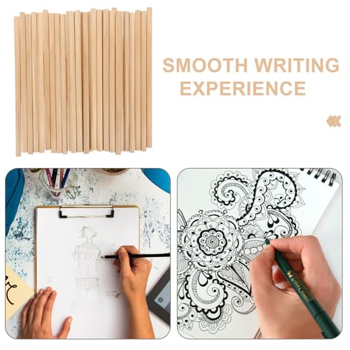 OUNONA 30pcs round Hb Wooden Pencils Lightweight Sturdy Drawing and Writing Stationery for Students and Practice
