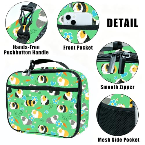 Guinea Pig Lunch Box Insulated Reusable Lunch Bag Tote Cooler for Women Men Boy Girl School Work Office Picnic - color: Guinea Pig