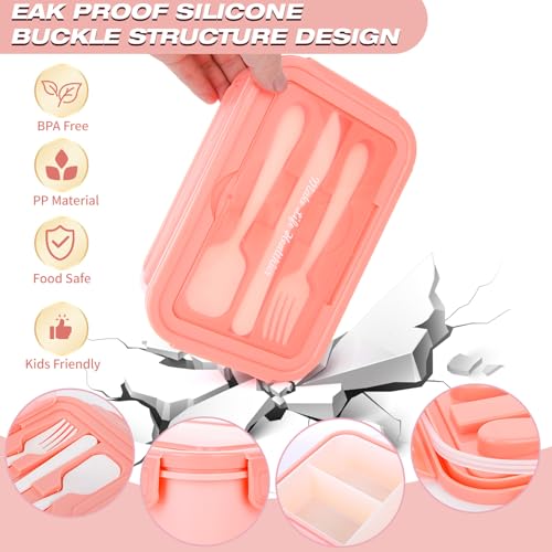 Kolewo4ever 77 Pieces Lunch Box Kit White Lunch Bag for Women White Insulated Lunch Bag 3 Layer Stackable Leakproof Lunch Box Containers with Cup,Spoon,Fork,60 Pieces Lunch Box Notes - color: White