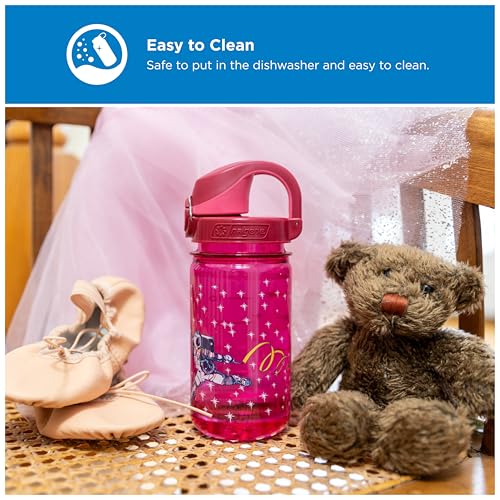 Nalgene Kids' 12 oz On The Fly Lock-Top Water Bottle, Pink Panda - color: Pink Panda, size: 12 Ounces