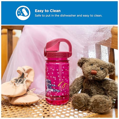 Nalgene Kids' 12 oz On The Fly Lock-Top Water Bottle, Pink Panda - color: Pink Panda, size: 12 Ounces