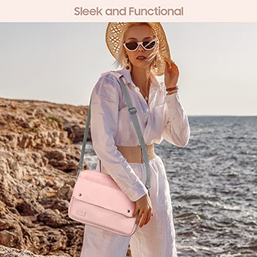 TiMOVO 9-11 Inch Tablet Sleeve Bag with Shoulder Strap Fits iPad 11-inch A16 2025, iPad 10th Gen. 10.9"/10.2", iPad Air 11/5th/4th Gen. 10.9", Galaxy Tab A9 Plus 11", Pink - color: Pink