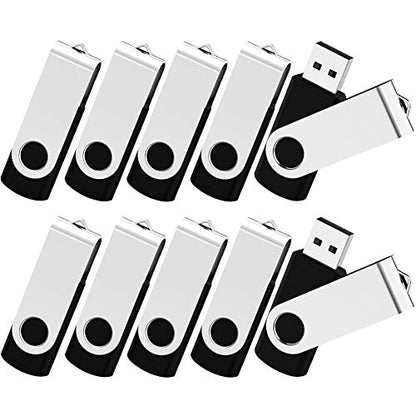 KOOTION 10 X 8GB USB Flash Drive 8g Flash Drive Thumb Drive Memory Stick Pen Drive Keychain Design Black - size: 8GB, style: Black-10 Pack