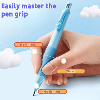 2.0mm Mechanical Pencil for Kids: Fat Grip Handwriting Pencil with 14 Leads | Soft silicone grip, built-in sharpener and 14 break-resistant 2.0mm leads for preschool handwriting, drawing and beginners. - style: 6 pack