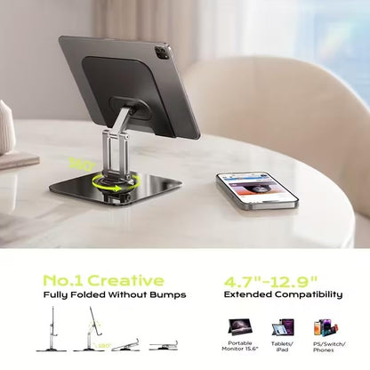Touch-Screen-Tablet-Computer-Stands -Free Viewing and Ergonomic Angles on Desk, Kitchen, Bed, Obsidian Black - color: Obsidian Black