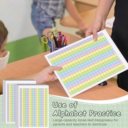 80 Sheets Colored Graph Paper Pad 11.69"x8.26" Math Notebook Grid 1/2 Inch Squares Large Quad Ruled Grid A4 Pastel Squares Graphing Paper for Dyslexia Dysgraphia Handwriting Planning