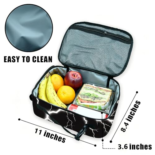 Goth Skull Lunch Bag Insulated Reusable Lunch Box Kids Girls Boys Cooler Thermal Tote Bag For Men Women School Work Picnic - color: Goth Skull