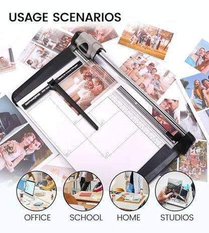 15-Inch Paper Cutter, Rotary Paper Trimmer with Safety Guard, 480mm(18.90") Heavy Duty Paper Cutter for Cardstock, Photos, Office, School and Crafts (18.90") - size: 18.90"